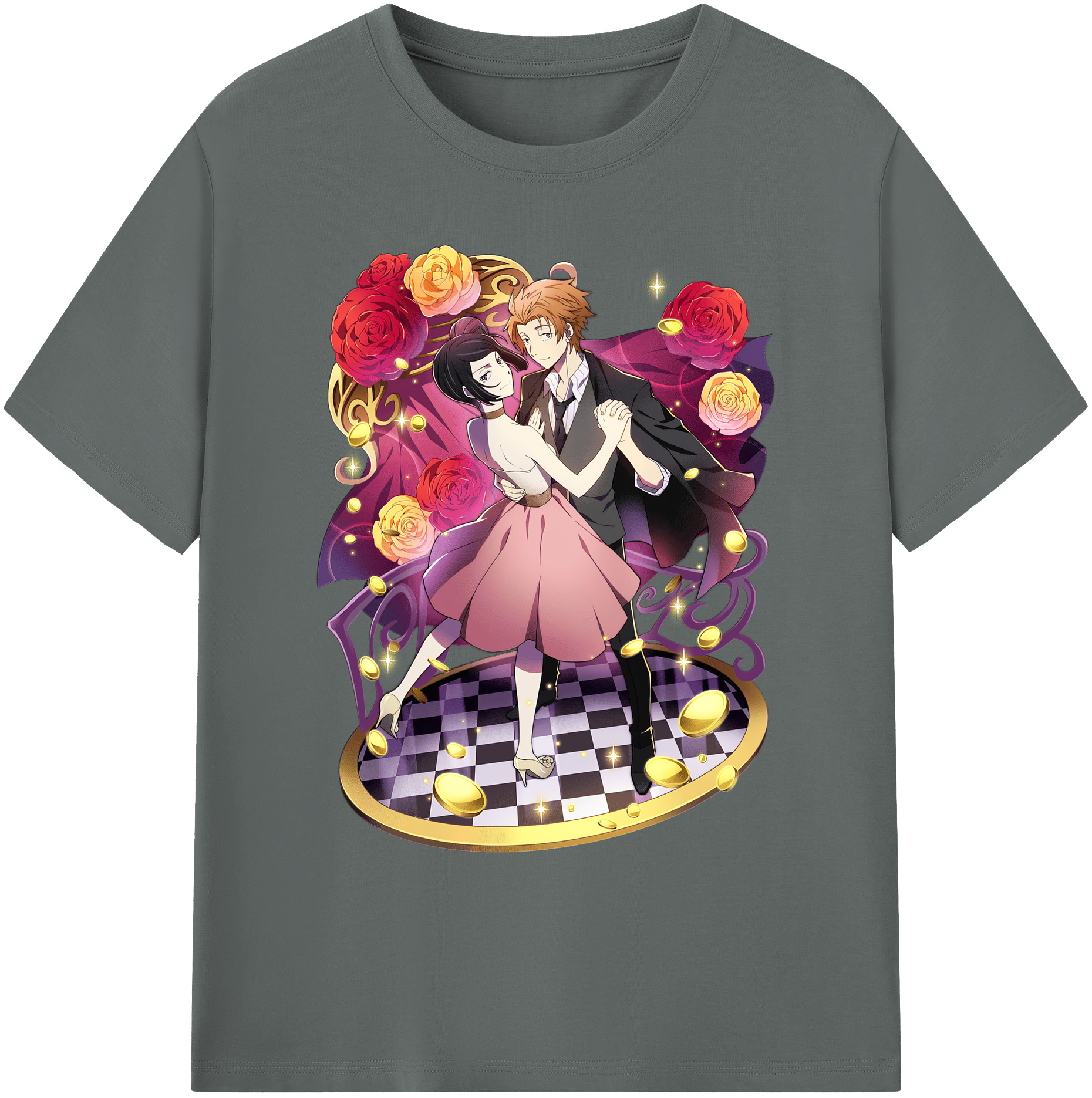 （画像用） 文豪ストレイドッグス Bungo Stray Dogs 綿100％ メンズ半袖Tシャツ｜肌触りやわらか＆通気性